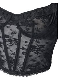 Hunkemöller Biustonosz z fiszbiną Darcy 302364 Czarny. Kolor: czarny. Materiał: syntetyk