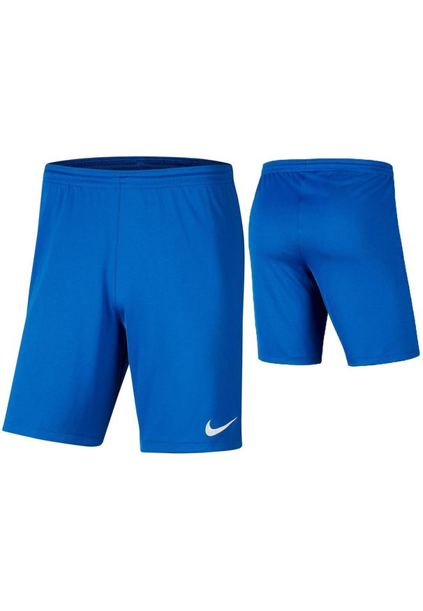 Spodenki piłkarskie męskie Nike Dry Park III treningowe szybkoschnące Dri Fit. Kolor: czerwony, wielokolorowy. Technologia: Dri-Fit (Nike). Sport: piłka nożna