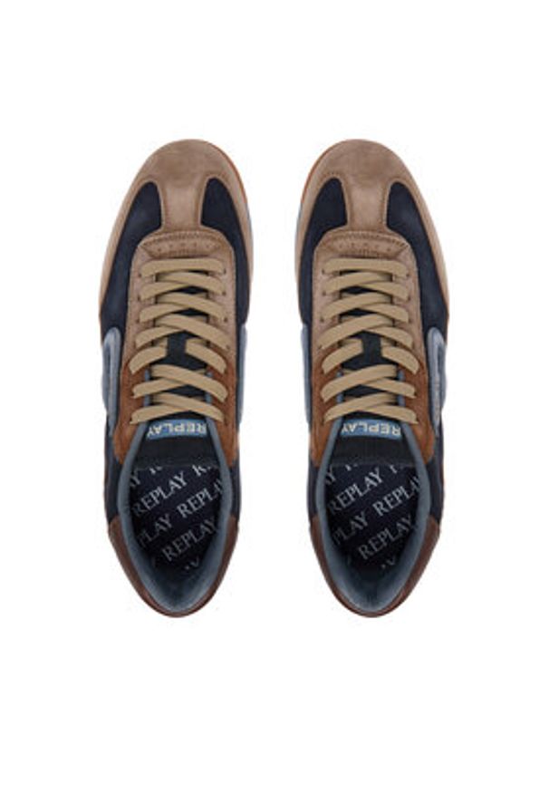 Replay - REPLAY Sneakersy GMSIB .000.C0002L Granatowy. Kolor: niebieski. Materiał: zamsz, skóra