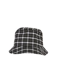 FLEXFIT - Bob w kratkę Flexfit. Kolor: wielokolorowy, szary, czarny. Wzór: kratka #1