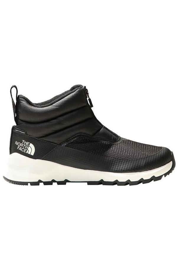 Buty The North Face Thermoball Progressive II Wterproof Zip-Up 0A5LWFR0G1 - czarne. Zapięcie: zamek. Kolor: czarny. Materiał: materiał, tkanina, guma. Szerokość cholewki: normalna. Wzór: aplikacja. Sezon: zima