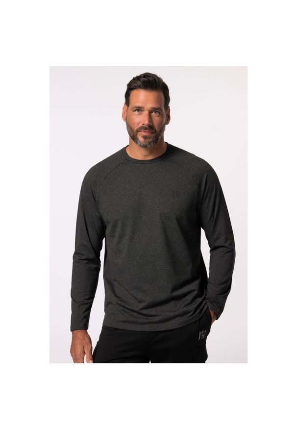 JAY-PI - Męska Koszula funkcyjna z długim rękawem FLEXNAMIC® trekkingowa QuickDry. Kolekcja: plus size. Kolor: czarny. Materiał: elastan, poliester, materiał. Długość rękawa: długi rękaw. Długość: długie