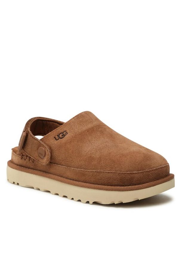 Ugg Klapki W Goldenstar Clog 1138252 Brązowy. Kolor: brązowy. Materiał: skóra