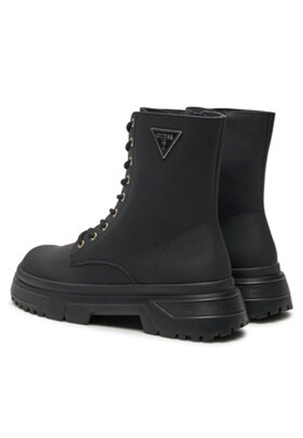 Guess Botki FLPPAM LEA10 Czarny. Kolor: czarny. Materiał: skóra