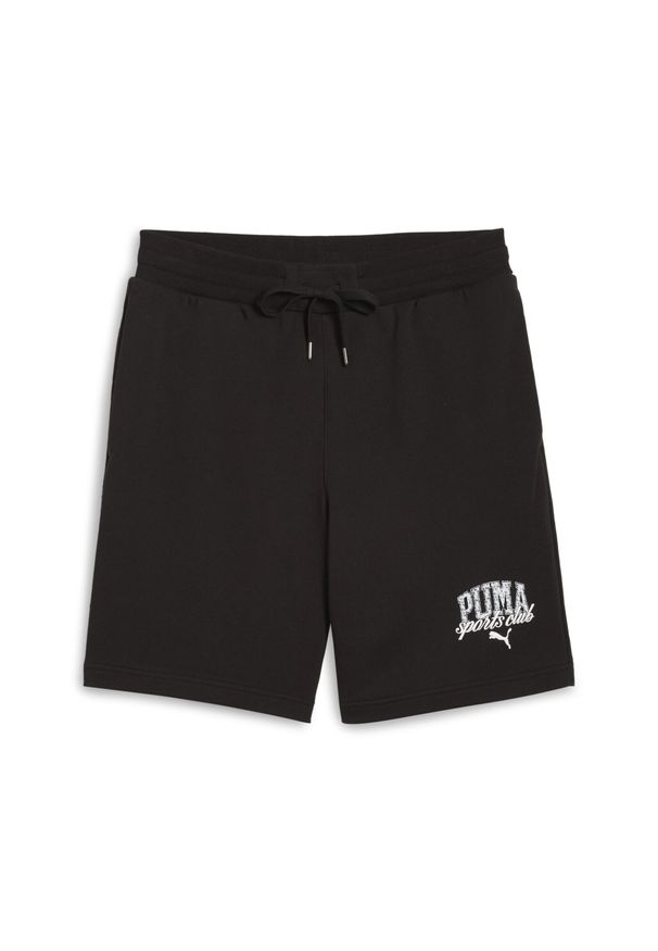 Puma - Damskie szorty PUMA Class 8" PUMA Black. Kolor: szary, fioletowy, wielokolorowy, czarny. Materiał: prążkowany. Wzór: nadruk. Sport: fitness