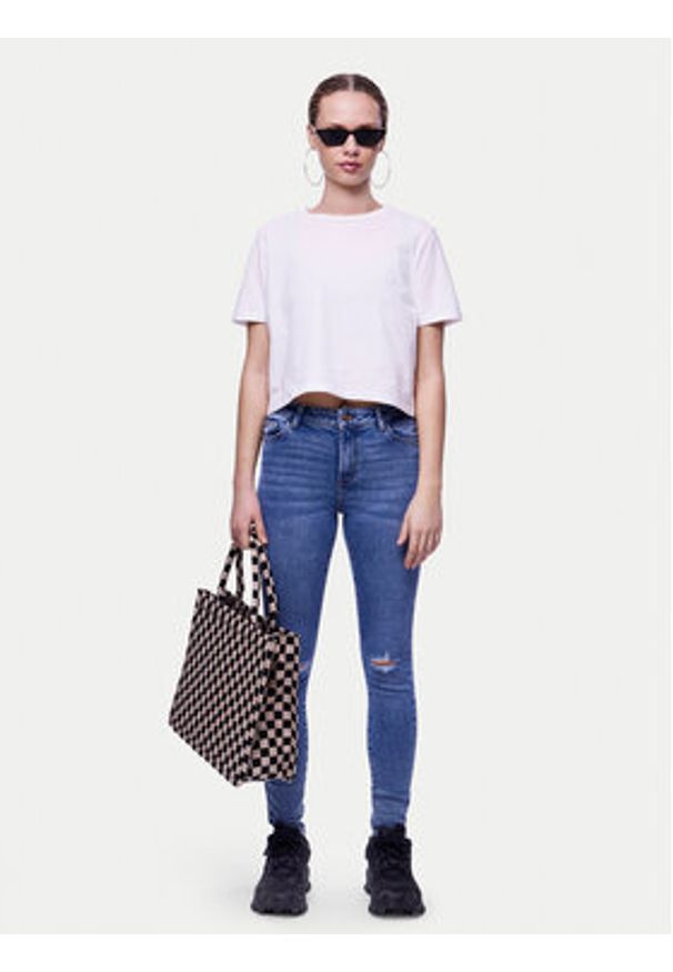Pieces Jeansy Dana 17148021 Niebieski Skinny Fit. Kolor: niebieski