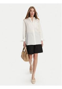 Max Mara Leisure Koszula Noel 2516111018 Biały Regular Fit. Kolor: biały. Materiał: len #4