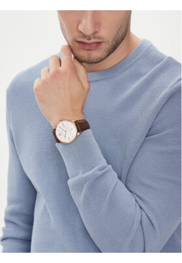 Emporio Armani Zegarek Classics AR11572 Brązowy. Kolor: brązowy