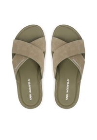 Karl Lagerfeld - KARL LAGERFELD Klapki KL70213C Szary. Kolor: szary. Materiał: zamsz, skóra #4