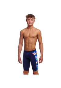 Spodenki FUNKY TRUNKS Streaky Strokes - jammery chłopięce 128-140cm/8/UK24. Kolor: niebieski, wielokolorowy