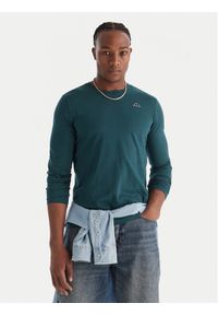 Robe di Kappa Longsleeve 631189W Zielony Slim Fit. Kolor: zielony. Materiał: bawełna. Długość rękawa: długi rękaw #1