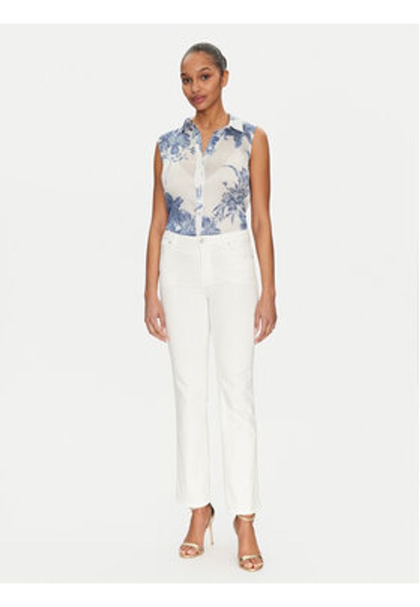 Guess Koszula W5GH95 WDW82 Kolorowy Slim Fit. Materiał: syntetyk. Wzór: kolorowy