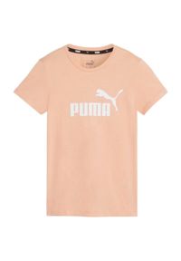 Puma - T-shirt Damski Logo Essential. Kolor: żółty, pomarańczowy, wielokolorowy