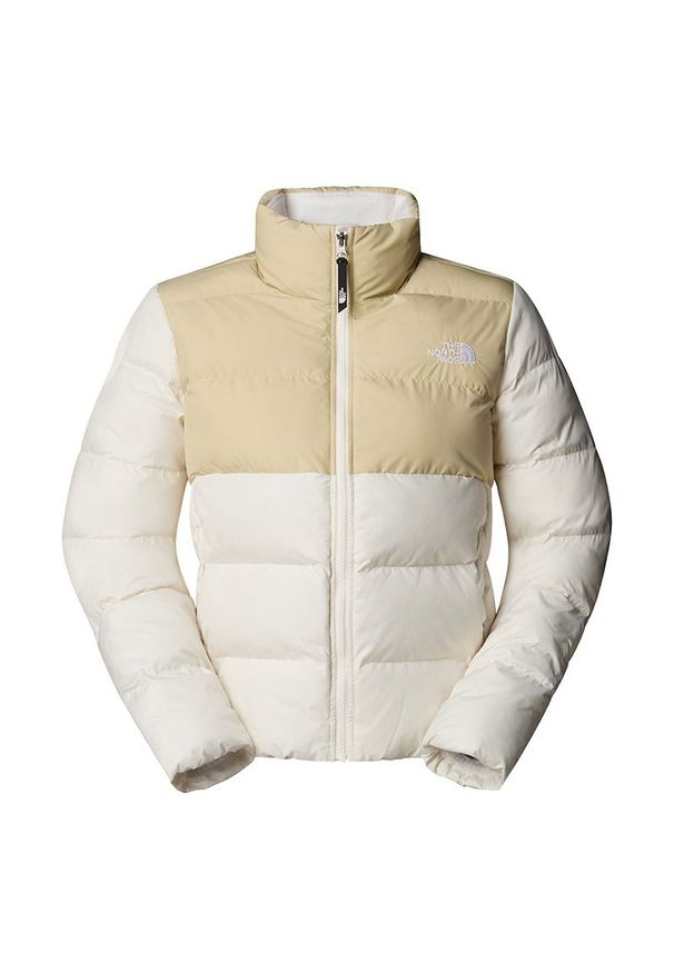 Kurtka damska The North Face Saikuru 0A89JDTIU1 - beżowa. Okazja: na spacer. Kolor: beżowy. Materiał: poliester, materiał. Sezon: zima. Sport: turystyka piesza
