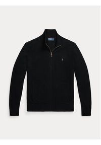 Polo Ralph Lauren Sweter 710876719006 Czarny Regular Fit. Typ kołnierza: polo. Kolor: czarny. Materiał: wełna