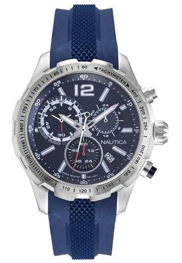 Zegarek Nautica Zegarek Męski Nautica Leather Chrono NAPLECR02 (44 mm)