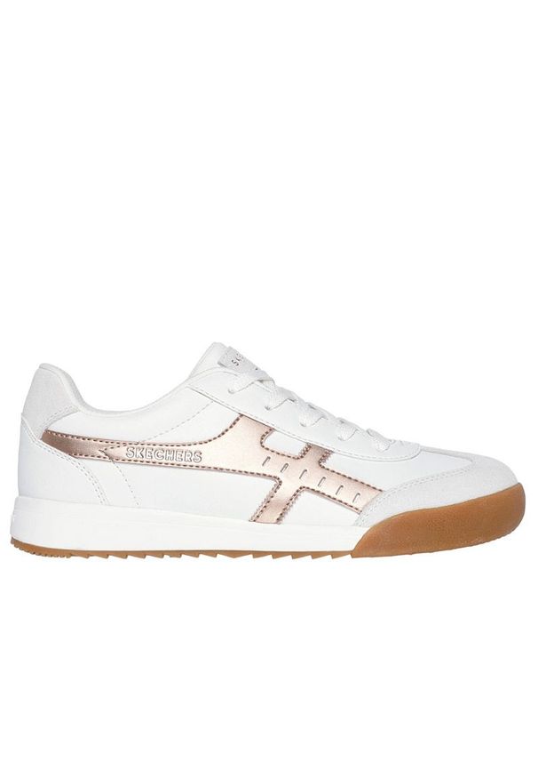 skechers - Buty damskie Skechers Zinger Metallic Roads 177500WTRG - białe. Zapięcie: sznurówki. Kolor: biały. Materiał: syntetyk, skóra, guma, zamsz. Szerokość cholewki: normalna. Model: Skechers Sport