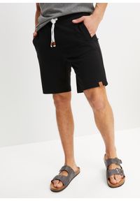 bonprix - Bermudy dresowe, regular fit. Kolor: czarny. Materiał: dresówka #1
