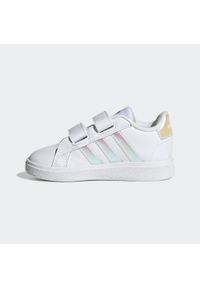 Adidas - Buty dla dzieci ADIDAS Grand Court. Zapięcie: rzepy. Materiał: kauczuk. Szerokość cholewki: normalna