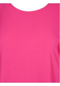 Zizzi Bluzka V10000A Różowy Regular Fit. Kolor: różowy. Materiał: syntetyk