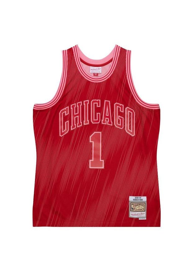 Mitchell & Ness - Koszulka Chicago Bulls NBA Monochrome Swingman Jersey 2008 Derrick Rose. Kolor: czerwony. Materiał: jersey. Wzór: jednolity. Sport: koszykówka