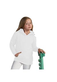 SG - Dziecięca Bluza Sportowa Unisex Kaptur Pulower. Kolor: biały