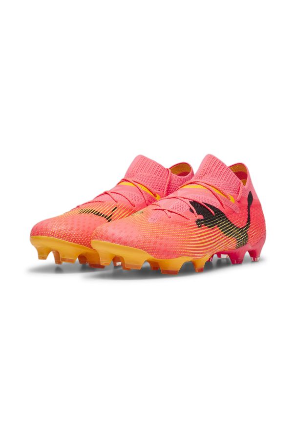 Buty piłkarskie męskie Puma Future 7 Ultimate Fg ag. Kolor: żółty, czarny, pomarańczowy, wielokolorowy. Sport: piłka nożna