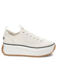 Białe Sneakersy Tamaris Wygodne Codzienne Buty Damskie. Okazja: na co dzień. Kolor: biały. Materiał: materiał, skóra. Szerokość cholewki: normalna. Obcas: na platformie #5