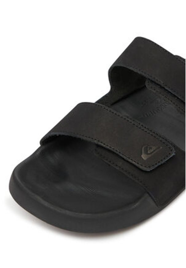 Quiksilver Klapki RAPID-01 MI08 Czarny. Kolor: czarny. Materiał: nubuk, skóra
