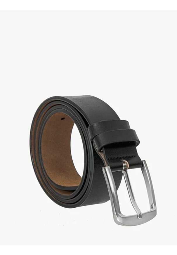 Ryłko - Czarny pasek męski. Kolor: czarny. Materiał: skóra. Styl: street