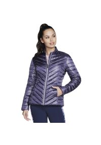 skechers - Kurtka sportowa damska GO Shield Shine Jacket. Kolor: fioletowy. Materiał: poliester