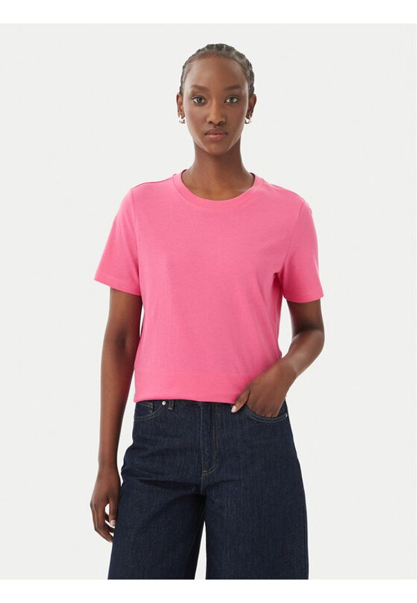 Vero Moda T-Shirt Paulina 10316991 Różowy Regular Fit. Kolor: różowy. Materiał: bawełna