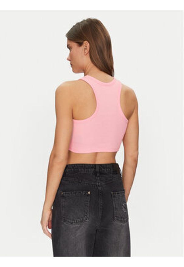 Karl Kani Top 61310125 Różowy Cropped Fit. Kolor: różowy. Materiał: bawełna