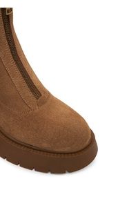 Coach Botki Leah Platform CCH85 Brązowy. Kolor: brązowy. Materiał: skóra, zamsz. Obcas: na platformie #5