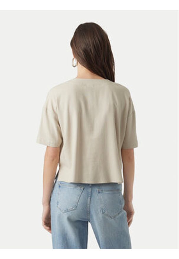 Vero Moda Bluzka Jesmilo 10279696 Beżowy jasny Regular Fit. Kolor: beżowy. Materiał: wiskoza