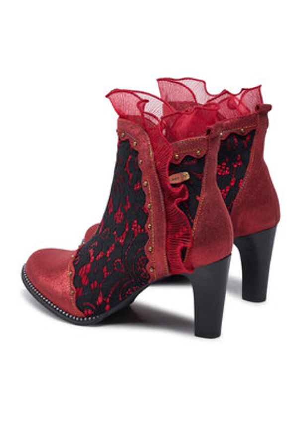 Laura Vita Botki Alcbaneo 160 Czerwony. Kolor: czerwony. Materiał: skóra