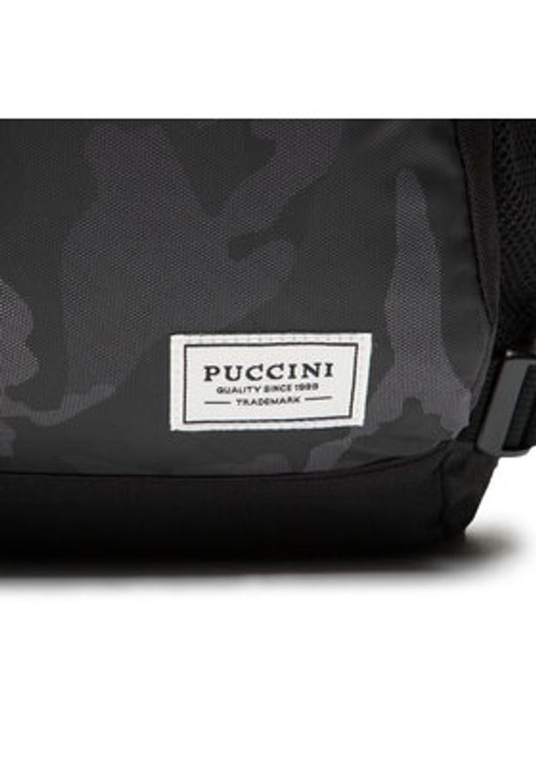 Puccini Plecak PM4010 Czarny. Kolor: czarny. Materiał: materiał