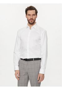 Hugo Koszula Koey 50494500 Biały Slim Fit. Kolor: biały. Materiał: bawełna #1