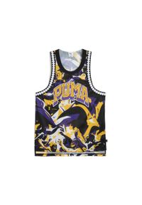 Tank top Puma Rival Rage AOP. Kolor: fioletowy. Materiał: materiał. Sport: koszykówka #1