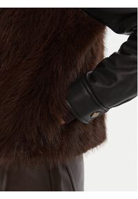 TwinSet - TWINSET Kurtka z imitacji skóry 252TP2420 Brązowy Regular Fit. Kolor: brązowy. Materiał: skóra #2