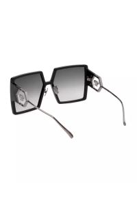 Philipp Plein - PHILIPP PLEIN - Czarne okulary przeciwsłoneczne Diva. Kolor: czarny. Wzór: ażurowy #8