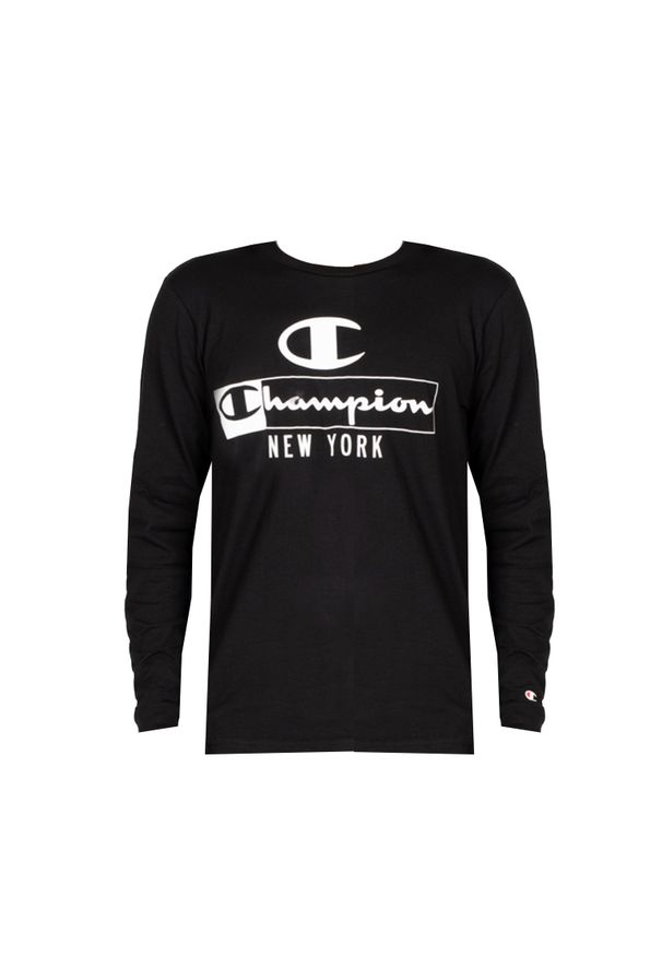 Champion Longsleeve | 217998 | Mężczyzna | Czarny. Okazja: na co dzień. Kolor: czarny. Materiał: bawełna. Długość rękawa: długi rękaw. Wzór: nadruk. Styl: elegancki, casual