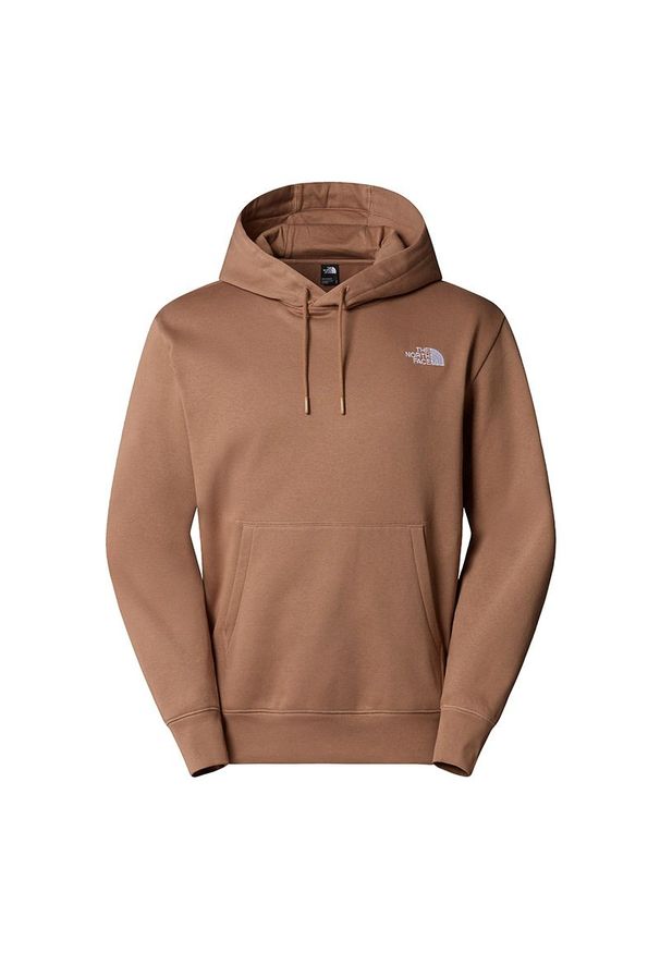 Bluza męska The North Face Essential Oversize Hood 0A89ES6IH1 - brązowa. Okazja: na co dzień. Typ kołnierza: bez kaptura. Kolor: brązowy. Materiał: materiał, poliester, bawełna. Styl: klasyczny, casual