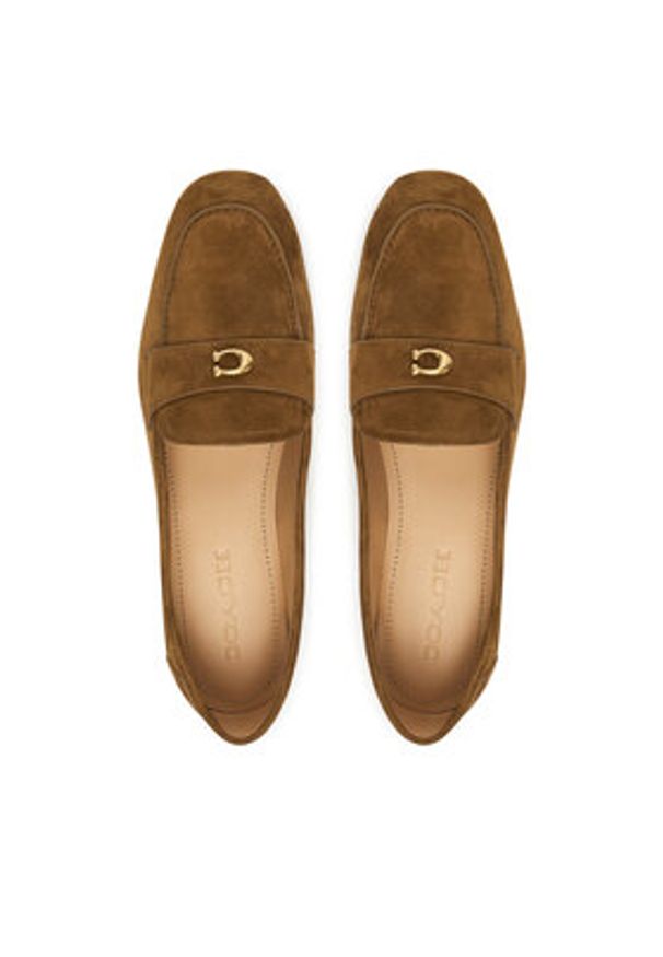 Coach Loafersy CCC82 Brązowy. Kolor: brązowy. Materiał: skóra, zamsz