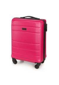 Wittchen - Walizka kabinowa z ABS-u żłobiona różowa. Kolor: różowy. Materiał: guma. Styl: klasyczny #8
