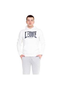 LEONE 1947 APPAREL - Męska bluza z kapturem Leone 1947 unbrushed – lekka bluza. Typ kołnierza: kaptur. Kolor: biały. Materiał: tkanina. Sport: fitness