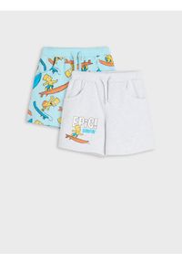 Sinsay - Szorty The Simpsons 2 pack - szary. Kolor: szary. Materiał: bawełna. Wzór: nadruk #1