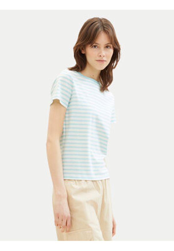 Tom Tailor Denim T-Shirt 1035867 Zielony Boxy Fit. Kolor: zielony. Materiał: bawełna