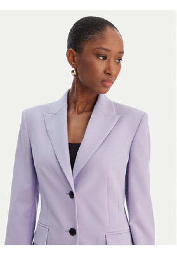 Hugo - HUGO Marynarka Asmalla-1 50533901 Granatowy Slim Fit. Kolor: niebieski. Materiał: syntetyk