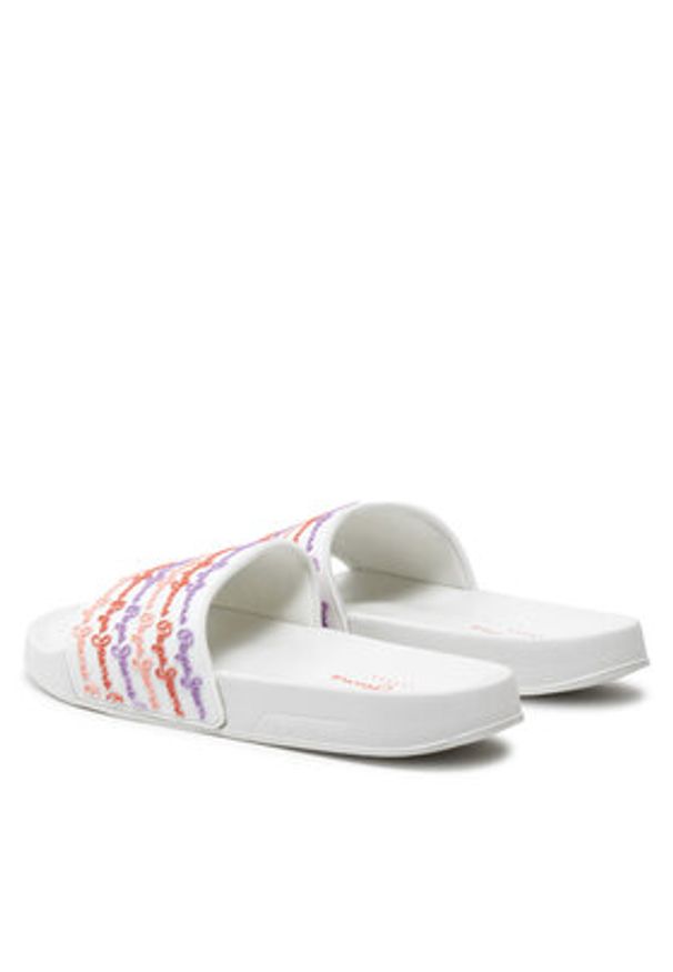 Pepe Jeans Klapki Slider Set W PLS70145 Biały. Kolor: biały. Materiał: syntetyk